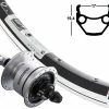 Vorderrad 17-622 Contec Classic L17 Schwarz Shimano Nabendynamo DH-3N72 Silber / Schwarze Speichen