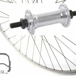 Rennrad-Vorderrad 28 Zoll 13-622 Rodi Wegal Due Silber Quando Mutternachse