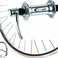 Rennrad-Vorderrad 28 Zoll 13-622 Rodi Wegal Due Schwarz Quando Schnellspannachse