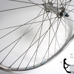 Rennrad-Vorderrad 13-622 Ryde Chrina Poliert / Mutternachse