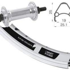 Vorderrad 20 Zoll 19-406 Rodi Airline One Silber Quando KT-A16F Silber Mutternachse