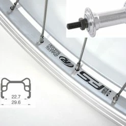 Vorderrad 28 Zoll 23-622 Rodi FS23 Silber Quando Mutternachse