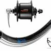 Vorderrad Exal XP19 Schwarz Mit Shimano Nabendynamo DH-C3000 Schwarz Schnellspanner / 26 Zoll 19-559 / Speichen Silber -Felgenringe Verkaufsladen vr21 504331