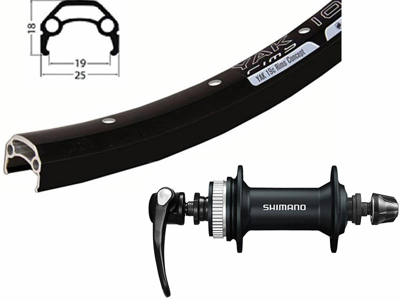 Vorderrad 19-622 Yak19 Disc Schwarz / Shimano HB-M4050 Centerlock Schwarz / Schwarze Speichen 3 Vorderrad 19-622 Yak19 Disc Schwarz / Shimano HB-M4050 Centerlock Schwarz / Schwarze Speichen