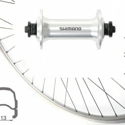 Rennrad-Vorderrad 28 Zoll 13-622 Rodi Wegal Due Silber Shimano Sora Silber Schnellspannachse