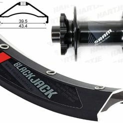 Vorderrad 27.5 Zoll 40-584 Rodi Ready 40 Disc Schwarz Mit SRAM 716 6-Loch-Disc-Nabe Boost Schwarz Für 15mm Steckachse 110mm