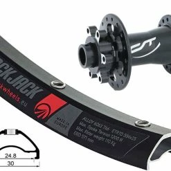 Vorderrad 29 Zoll 25-622 Rodi Ready25 Disc Schwarz Mit Contec TRx15 6L-Disc-Nabe Schwarz Für 15mm Steckachse 100mm